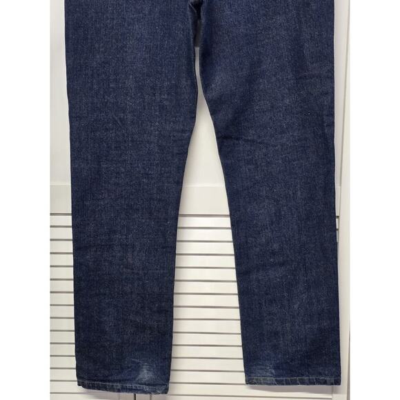 Jackson Straight Jeans Mens 36 X30 Blue Distressed 5 Pocket Retro Western Cowboy - Picture 6 of 7